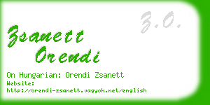 zsanett orendi business card